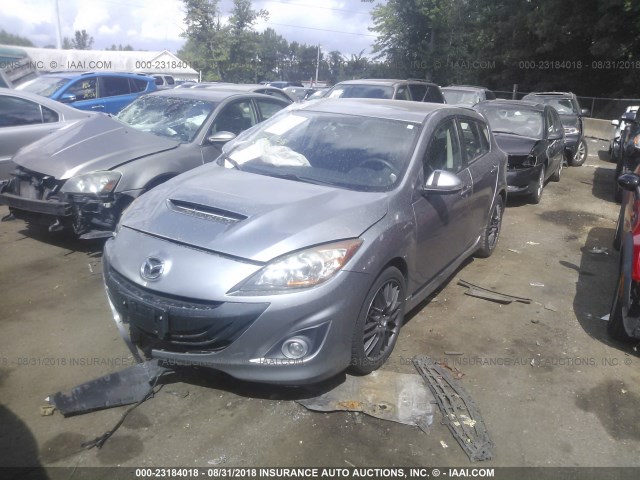 JM1BL1H37A1298739 - 2010 MAZDA SPEED 3 GRAY photo 2