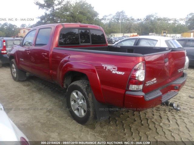 5TEKU4HN1AZ686863 - 2010 TOYOTA TACOMA DBL CAB PRERUNNER LNG BED RED photo 3