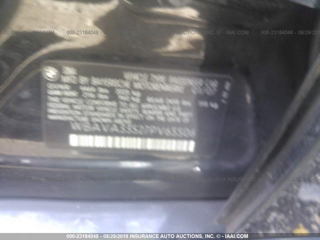 WBAVA33527PV65506 - 2007 BMW 328 I BLACK photo 9