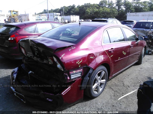 1G1ZC5E14BF229125 - 2011 CHEVROLET MALIBU 1LT წითელი ფოტო 4