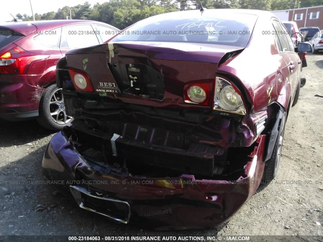 1G1ZC5E14BF229125 - 2011 CHEVROLET MALIBU 1LT წითელი ფოტო 6