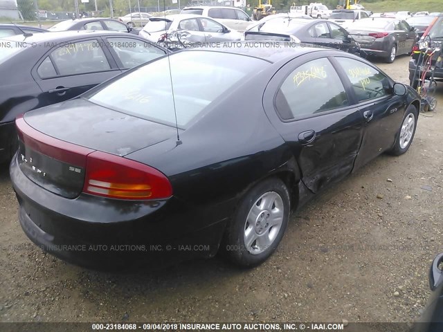 2B3HD46R02H156382 - 2002 DODGE INTREPID SE BLACK photo 4