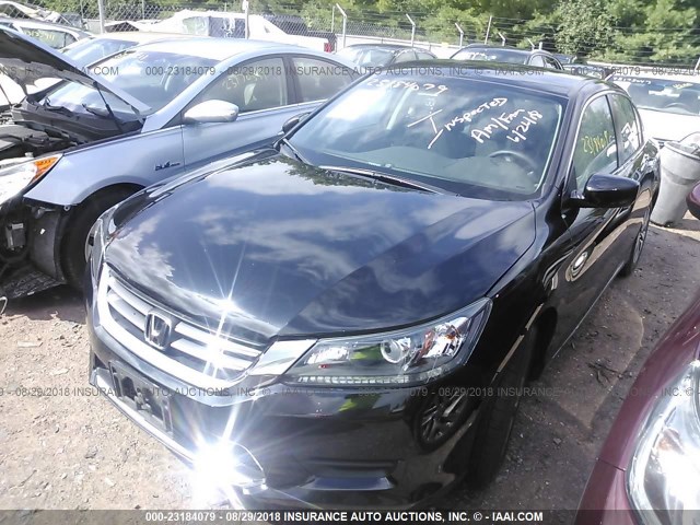 1HGCR2F36EA261538 - 2014 HONDA ACCORD LX BLACK photo 2