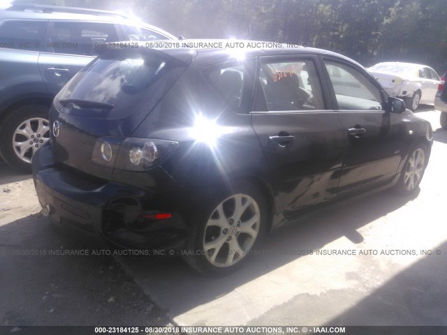 JM1BK344071652283 - 2007 MAZDA 3 HATCHBACK BLACK photo 4