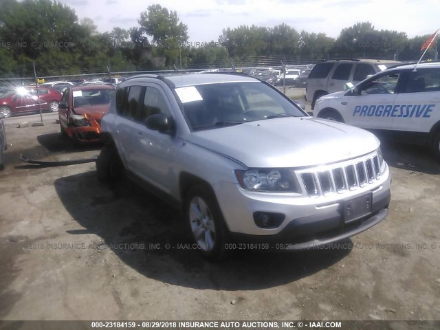 1C4NJDBB2ED512402 - 2014 JEEP COMPASS SPORT SILVER photo 1