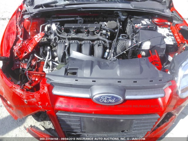 1FADP3F22DL370013 - 2013 FORD FOCUS SE RED photo 10