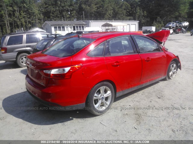 1FADP3F22DL370013 - 2013 FORD FOCUS SE RED photo 4