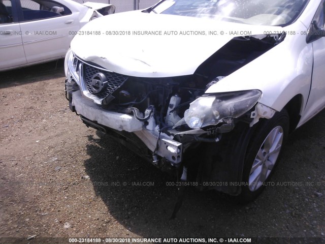 JN8AZ1MWXDW313756 - 2013 NISSAN MURANO S/SL/LE WHITE photo 6