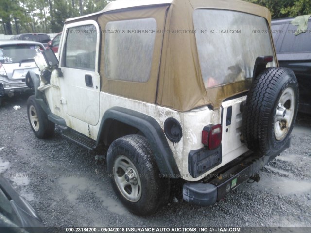 1J4FY29P6WP786329 - 1998 JEEP WRANGLER / TJ SE WHITE photo 3