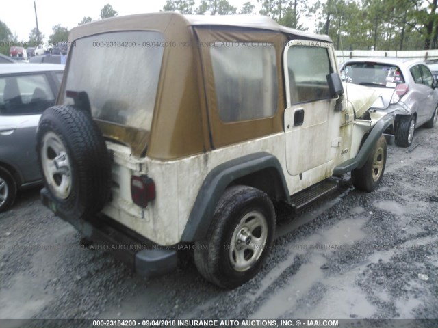 1J4FY29P6WP786329 - 1998 JEEP WRANGLER / TJ SE WHITE photo 4