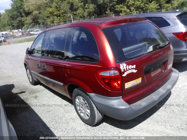 1D4GP25B87B153730 - 2007 DODGE CARAVAN SE RED photo 3