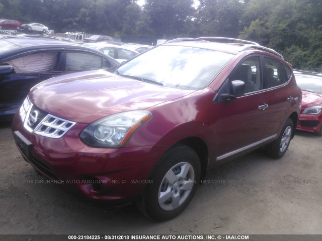 JN8AS5MV6EW201038 - 2014 NISSAN ROGUE SELECT S MAROON photo 2