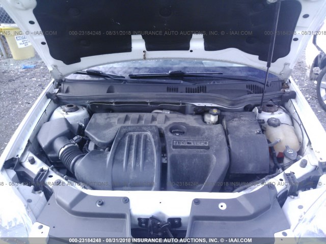 1G1AM18BX87172052 - 2008 CHEVROLET COBALT SPORT WHITE photo 10