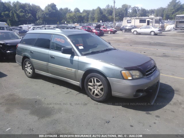 4S3BH675627629908 - 2002 SUBARU LEGACY OUTBACK AWP GREEN photo 1