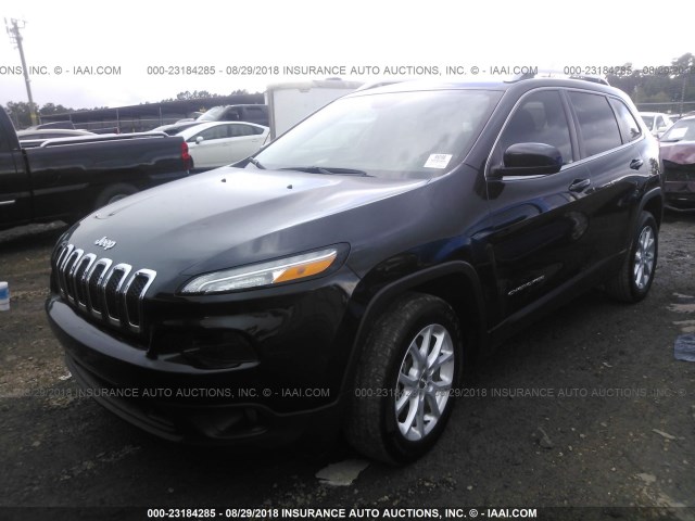 1C4PJLCS9FW616716 - 2015 JEEP CHEROKEE LATITUDE BLACK photo 2