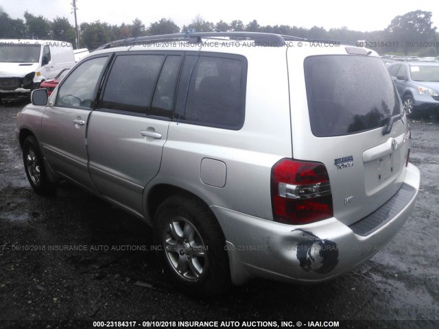 JTEDP21A340011706 - 2004 TOYOTA HIGHLANDER LIMITED SILVER photo 3