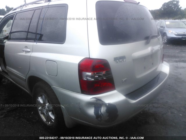 JTEDP21A340011706 - 2004 TOYOTA HIGHLANDER LIMITED SILVER photo 6