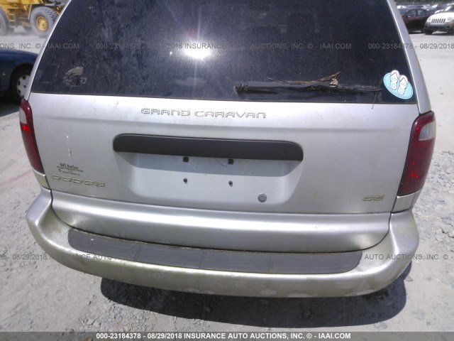 1B8GP24342B536818 - 2002 DODGE GRAND CARAVAN SE SILVER photo 6