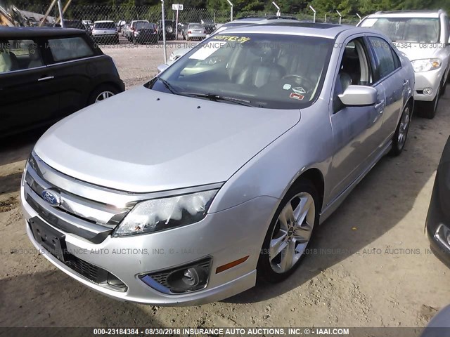 3FAHP0KC4BR137862 - 2011 FORD FUSION SPORT SILVER photo 2