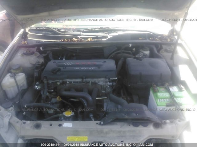 4T1BE32K14U296313 - 2004 TOYOTA CAMRY LE/XLE/SE 金色 照片 10