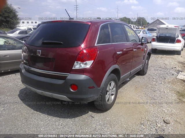 3GSCL33P78S710827 - 2008 SATURN VUE XE RED photo 4