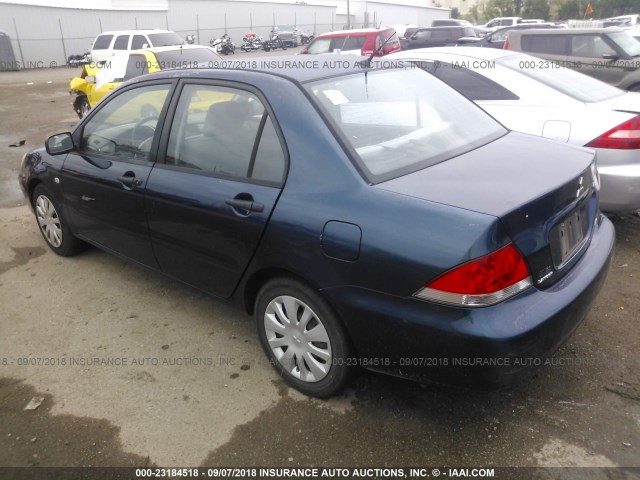 JA3AJ26E66U071283 - 2006 MITSUBISHI LANCER ES Navy photo 3