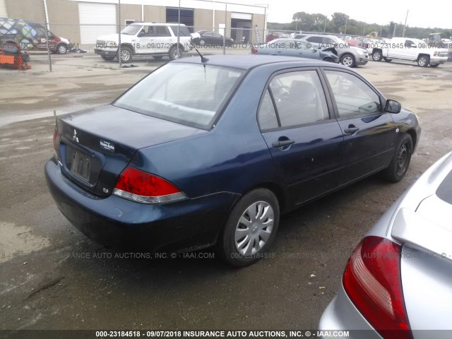 JA3AJ26E66U071283 - 2006 MITSUBISHI LANCER ES Navy photo 4