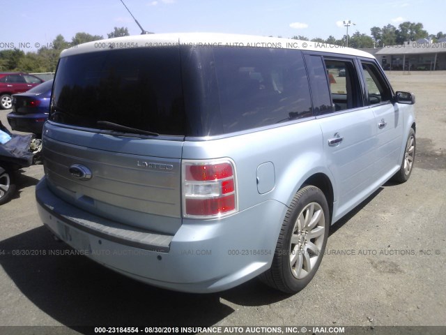 2FMDK53C69BA48379 - 2009 FORD FLEX LIMITED BLUE photo 4