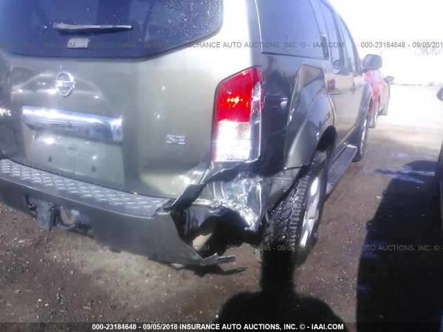 5N1AR18W25C733645 - 2005 NISSAN PATHFINDER LE/SE/XE GOLD photo 6