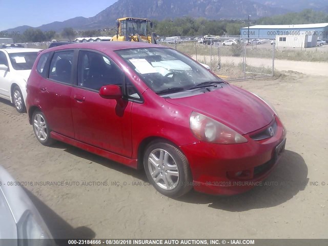 JHMGD38637S064561 - 2007 HONDA FIT S 红色 照片 1