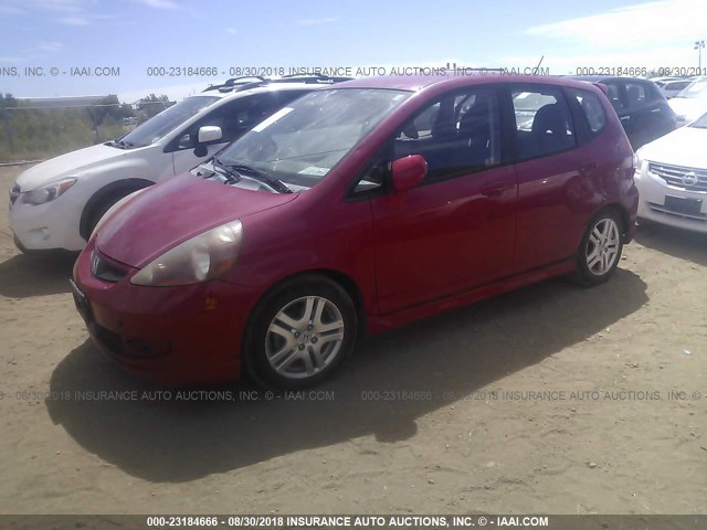 JHMGD38637S064561 - 2007 HONDA FIT S 红色 照片 2