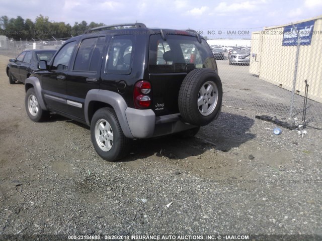 1J4GL48K64W304921 - 2004 JEEP LIBERTY SPORT BLACK photo 3