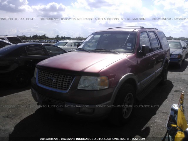 1FMPU18L73LA33647 - 2003 FORD EXPEDITION EDDIE BAUER RED photo 2