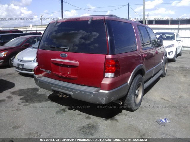 1FMPU18L73LA33647 - 2003 FORD EXPEDITION EDDIE BAUER RED photo 4