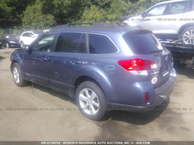 4S4BRBBC2D3245741 - 2013 SUBARU OUTBACK 2.5I PREMIUM BLUE photo 3