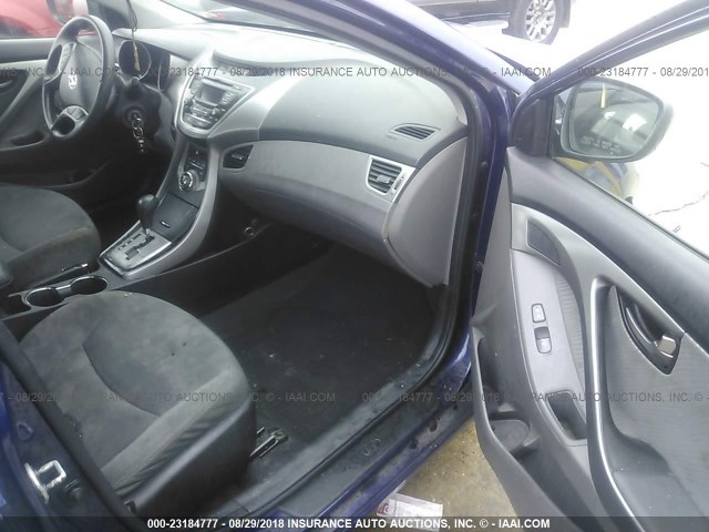 5NPDH4AEXDH353771 - 2013 HYUNDAI ELANTRA GLS/LIMITED BLUE photo 5