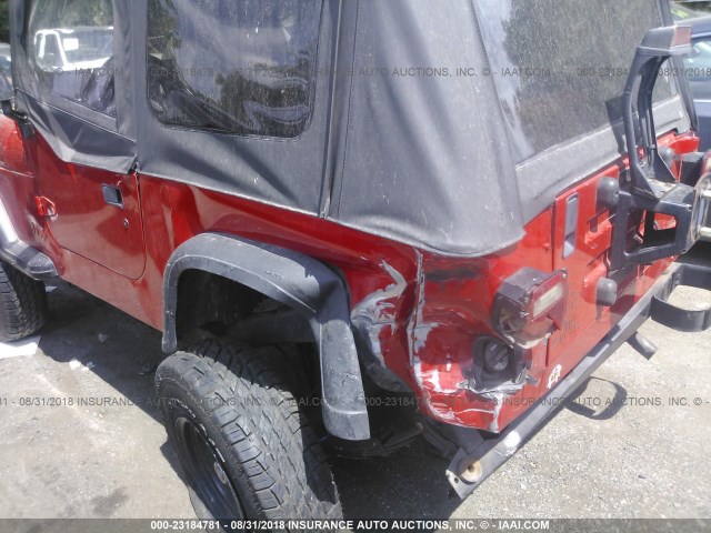 1J4FY19P7RP464426 - 1994 JEEP WRANGLER / YJ S RED photo 6