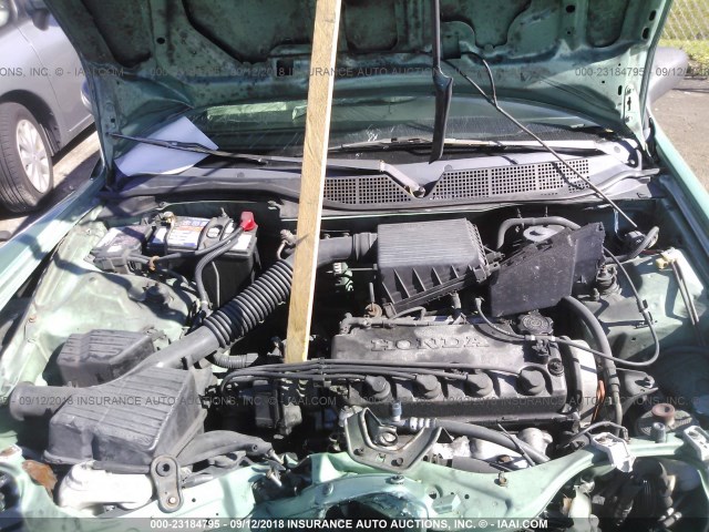 2HGEJ6441TH113735 - 1996 HONDA CIVIC DX GREEN photo 10