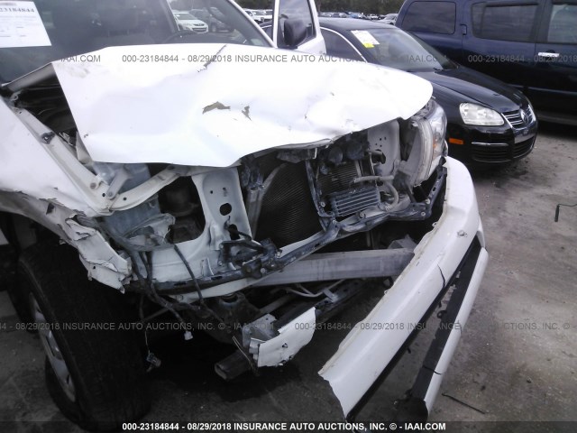5TEJU4GN7AZ727395 - 2010 TOYOTA TACOMA DOUBLE CAB PRERUNNER WHITE photo 6