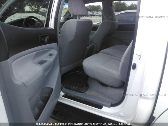 5TEJU4GN7AZ727395 - 2010 TOYOTA TACOMA DOUBLE CAB PRERUNNER WHITE photo 8
