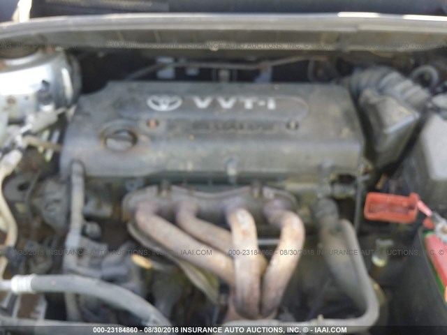 JTLKE50E391060868 - 2009 TOYOTA SCION XB Plata foto 10