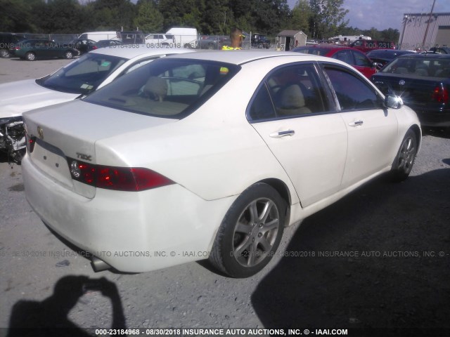 JH4CL96864C022819 - 2004 ACURA TSX WHITE photo 4