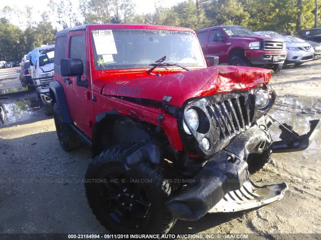 1C4AJWAG8GL274202 - 2016 JEEP WRANGLER SPORT RED photo 1