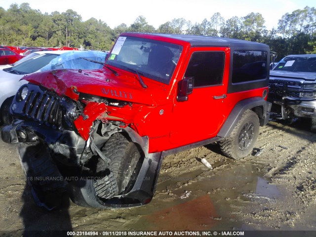 1C4AJWAG8GL274202 - 2016 JEEP WRANGLER SPORT 红色 照片 2