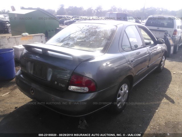 3N1CB51D7YL332766 - 2000 NISSAN SENTRA XE/GXE GRAY photo 4