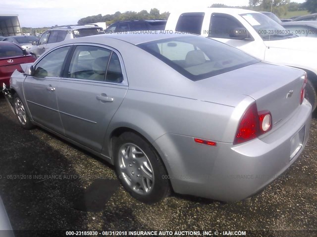 1G1ZH57B39F166696 - 2009 CHEVROLET MALIBU 1LT SILVER photo 3