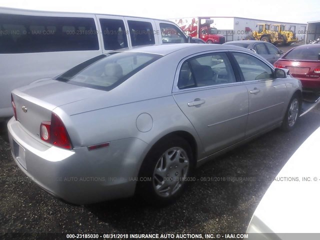 1G1ZH57B39F166696 - 2009 CHEVROLET MALIBU 1LT SILVER photo 4