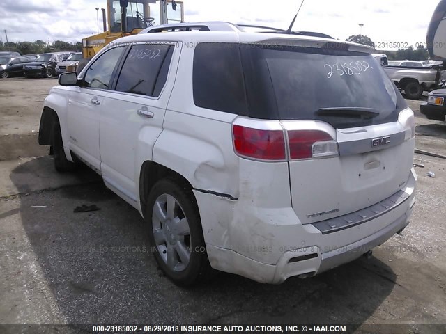 2GKFLZE31D6133182 - 2013 GMC TERRAIN DENALI WHITE photo 3