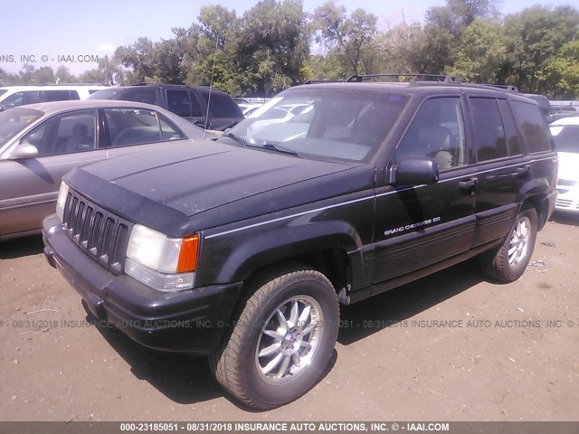 1J4GZ78Y5WC187227 - 1998 JEEP GRAND CHEROKEE LIMITED BLACK photo 2