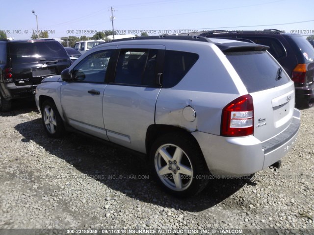 1J8FF57WX7D155912 - 2007 JEEP COMPASS LIMITED SILVER photo 3